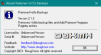 Remove Hotfix Backups